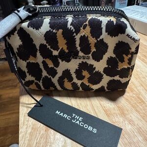 Marc Jacobs Black and Tan Animal Print Pouch